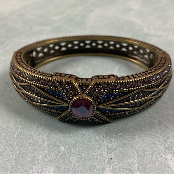 Heidi Daus pink and navy magnetic clasp bangle - Picture 5 of 7